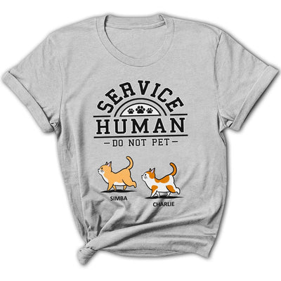 Cats Service Human - Personalized Custom Women's T-shirt