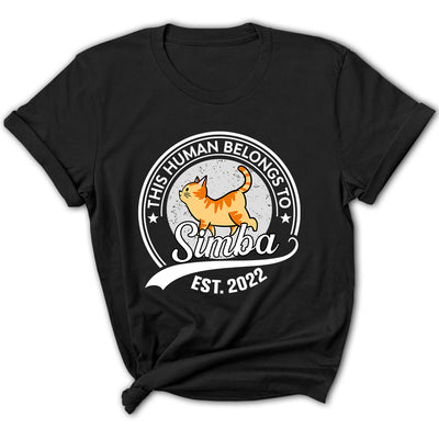 Human Belongs To Cat - Personalized Custom Women's T-shirt