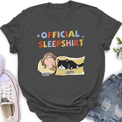 Sleeping Cat Sleepshirt - Personalized Custom Women's T-shirt