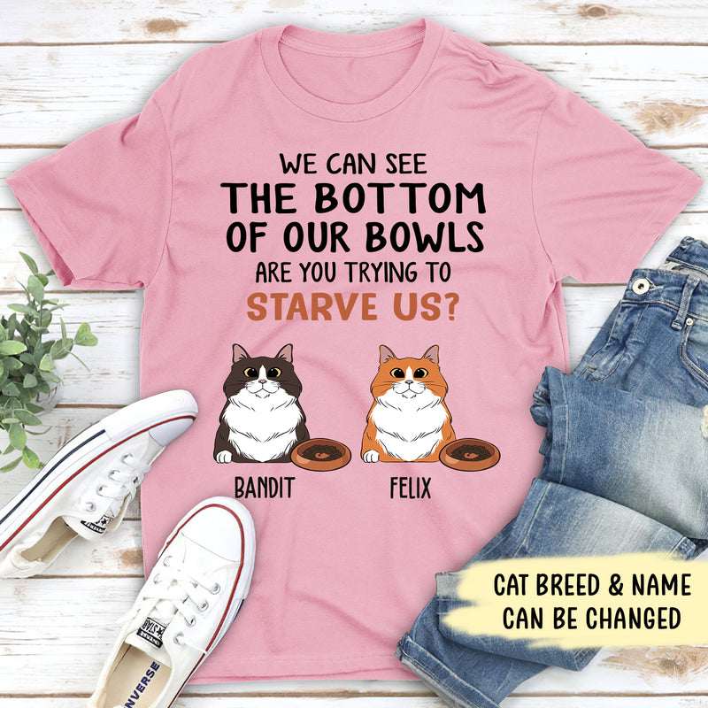 Hungry Cat - Personalized Custom Unisex T-shirt