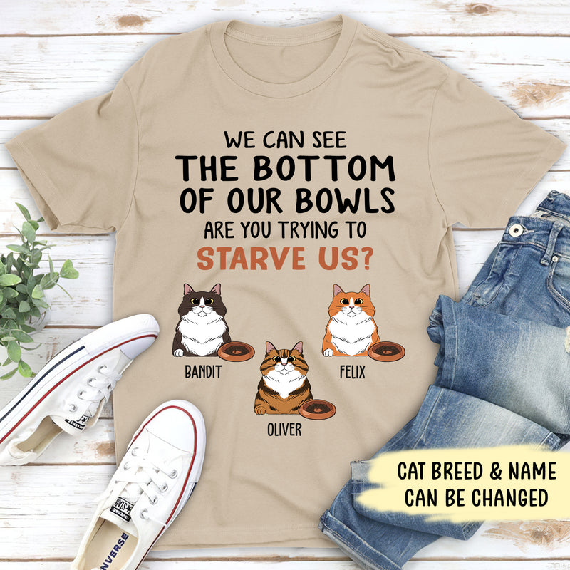 Hungry Cat - Personalized Custom Unisex T-shirt