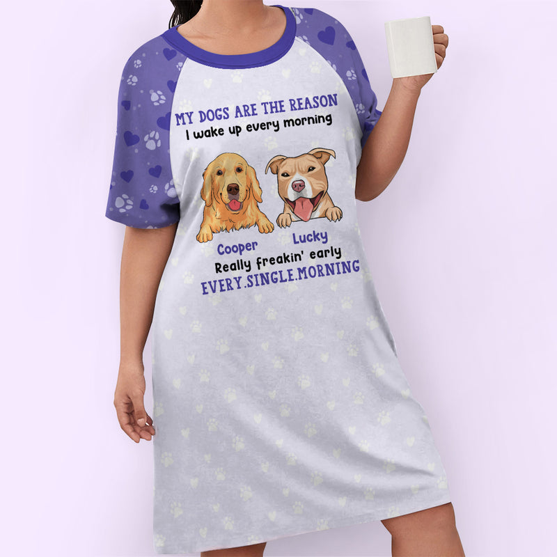 Paw And Heart - Personalized Custom 3/4 Sleeve Dress