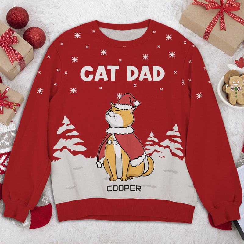 Cat And Snow - Personalized Custom All-Over-Print Sweatshirt