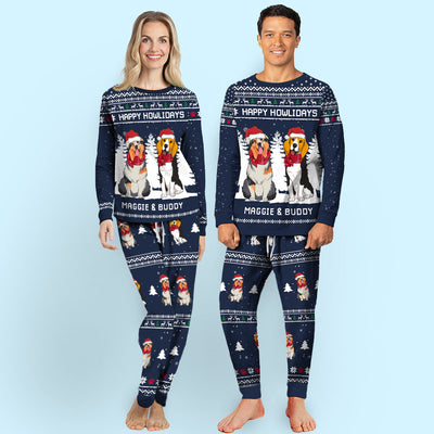Dog Mom Dad Christmas - Personalized Custom Matching Pajama Set