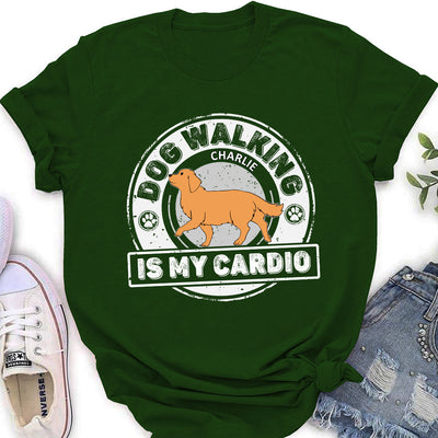 Cardio With Dog - Personalized Custom Women's T-shirt