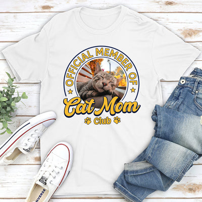 Member Of Cat Mom Club Photo - Personalized Custom Unisex T-shirt