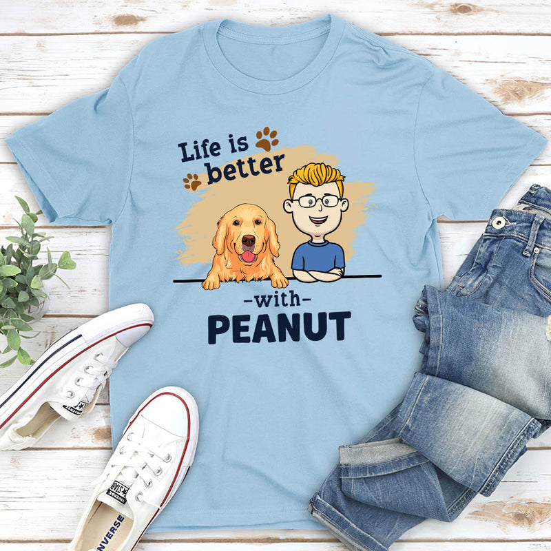 With Dog - Personalized Custom Unisex T-shirt