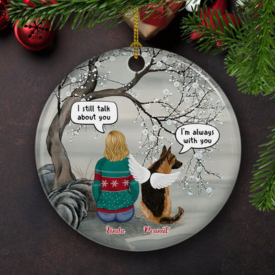 I'm Always With You - Personalized Custom Circle Ceramic Christmas Ornament