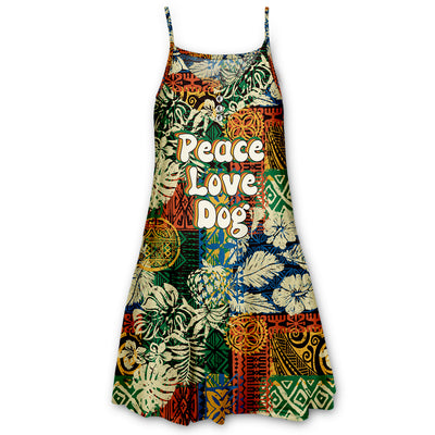 Peace - Love - Dog - Strap Dress