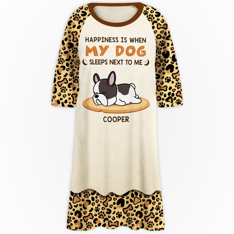 Leopard Dog Mom - Personalized Custom 3/4 Sleeve Dress