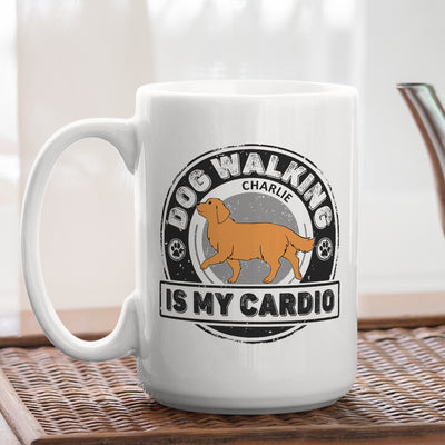 Cardio With Dog - Personalized Custom Coffee Mug