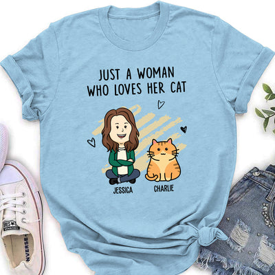 Woman With Cats - Personalized Custom Women's T-shirt