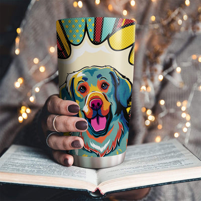 Golden Retriever Pop Art 1 - Tumbler