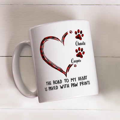 Road To Heart Pattern - Personalized Custom Coffee Mug