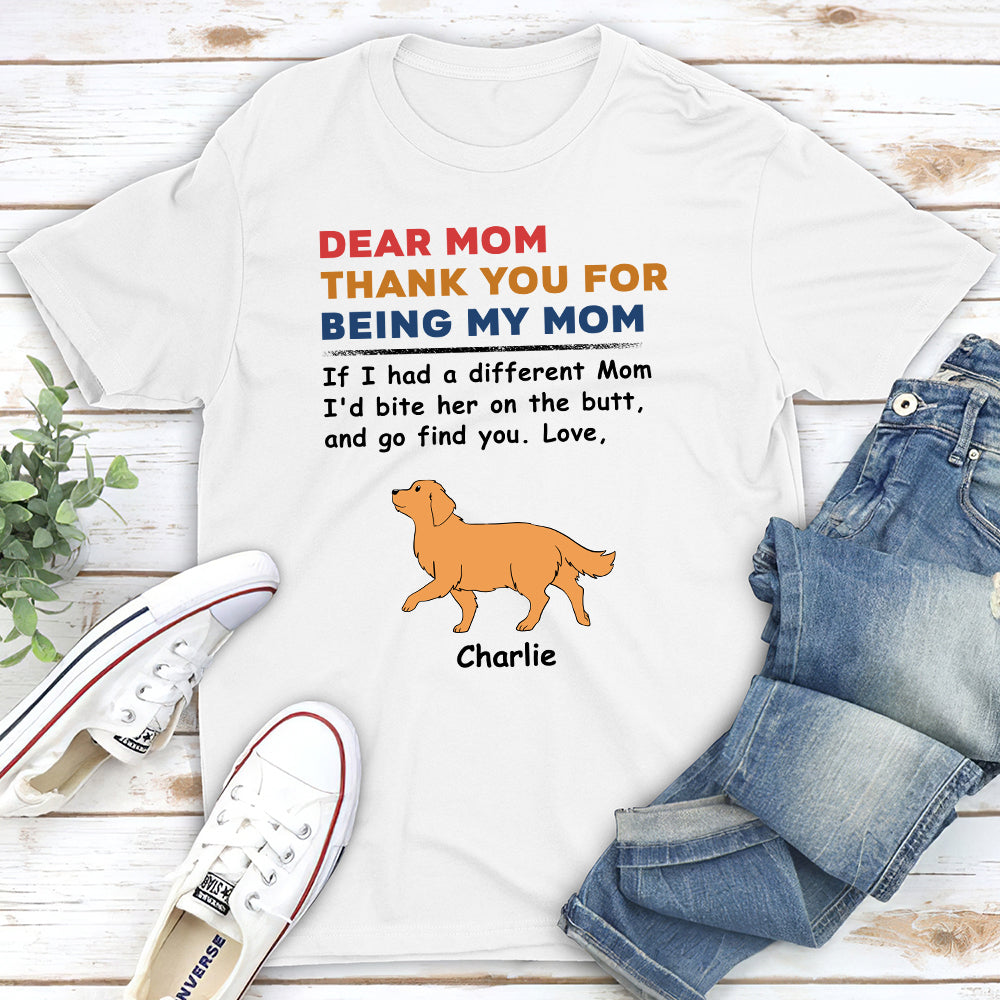 Dogs Bite Butt Personalized Pet Parents Custom Unisex T-shirt
