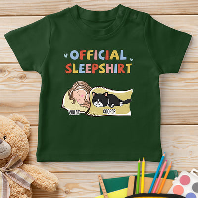 Sleeping Cat Sleepshirt - Personalized Custom Youth T-shirt