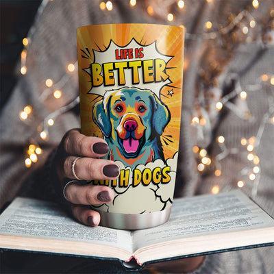 Golden Retriever Pop Art - Tumbler