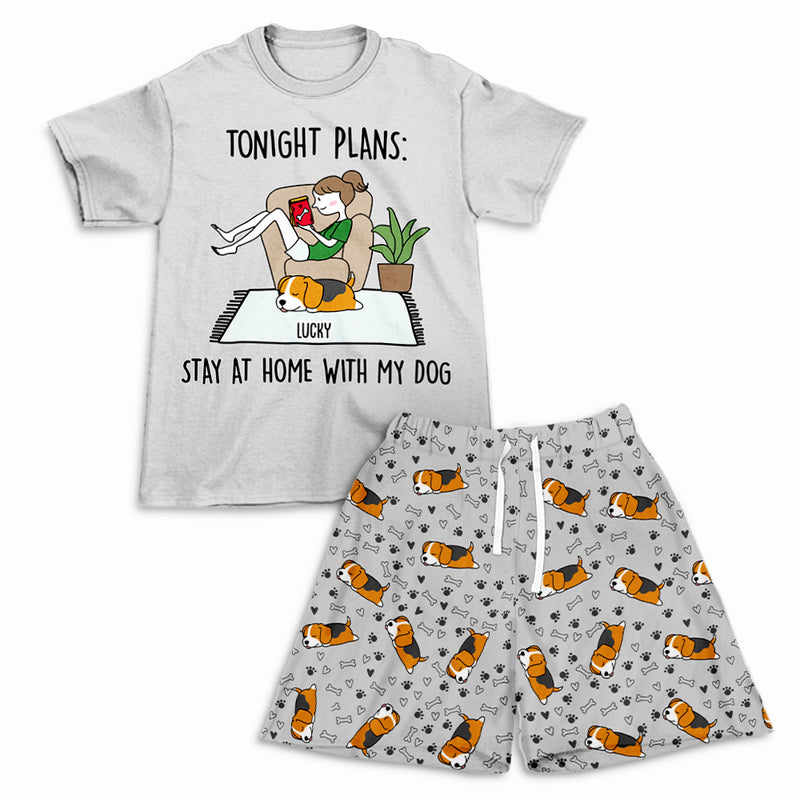 Tonight Plans - Personalized Custom Short Pajama Set