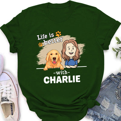 With Pet 2 - Personalized Custom Women's T-shirt