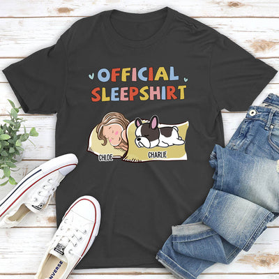 Sleeping Dog Sleepshirt Version 2 - Personalized Custom Unisex T-shirt