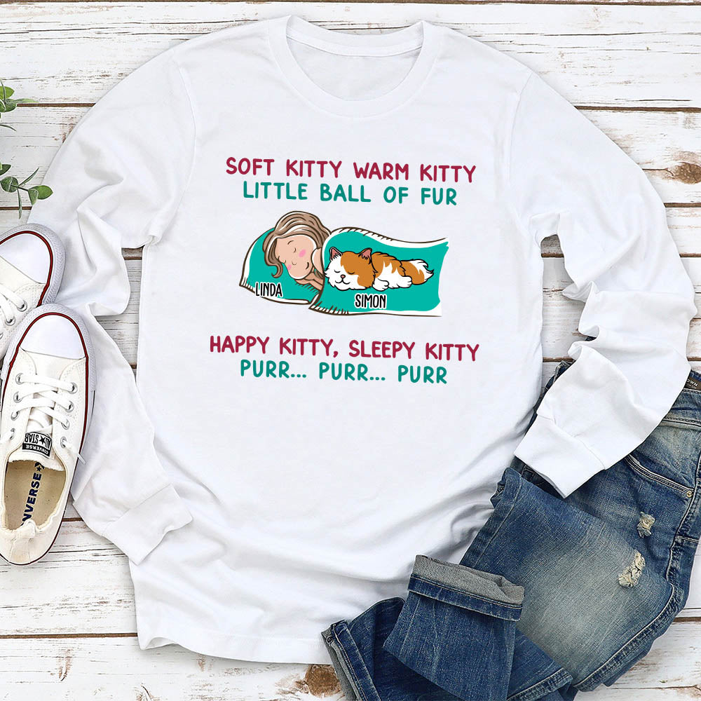 Soft Kitty Warm Kitty - Personalized Custom Long Sleeve T-shirt