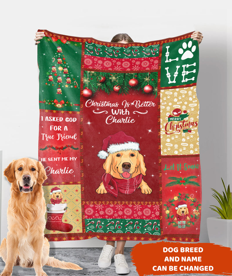 Christmas Is Better With - Personalized Custom Fleece Blanket - Christmas Gifts