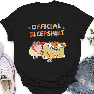 Sleeping Cat Sleepshirt - Personalized Custom Women's T-shirt