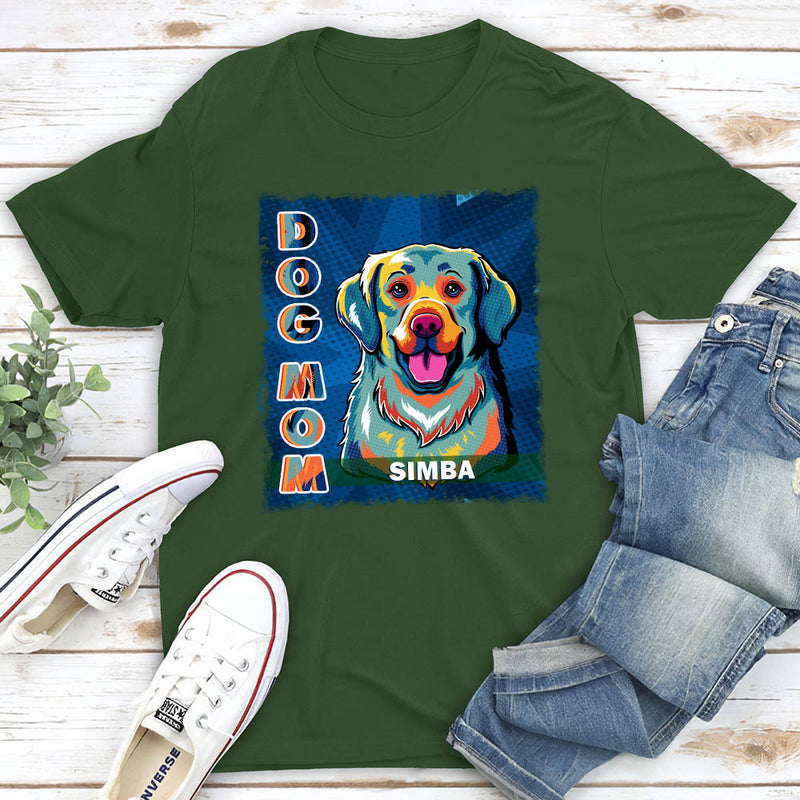 Dog Mom Dad Popart - Personalized Custom Unisex T-shirt