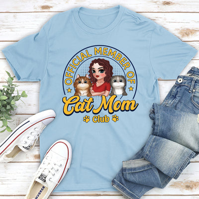 Member Of Cat Mom Club - Personalized Custom Unisex T-shirt