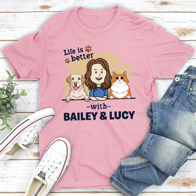 With Pet - Personalized Custom Unisex T-shirt