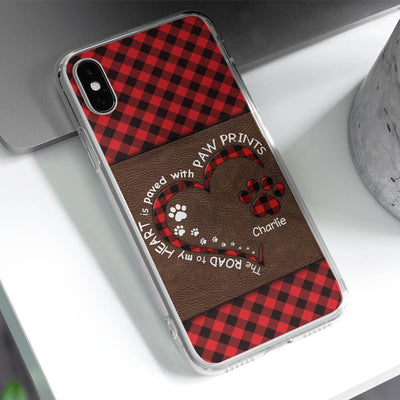 My Heart With Paw Prints - Personalized Custom Phone Case