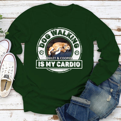 Cardio With Dog - Personalized Custom Long Sleeve T-shirt