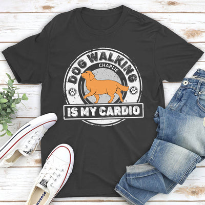 Cardio With Dog - Personalized Custom Premium T-shirt