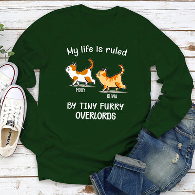 My Life Is Ruled By Cats - Personalized Custom Long Sleeve T-shirt