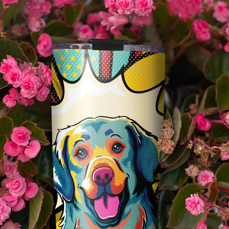 Golden Retriever Pop Art 1 - Tumbler