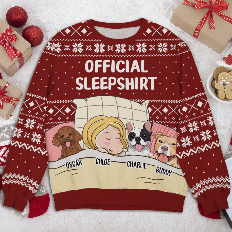 Dog Sleepshirt Pattern - Personalized Custom All-Over-Print Sweatshirt