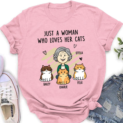 Woman With Cats - Personalized Custom Women's T-shirt