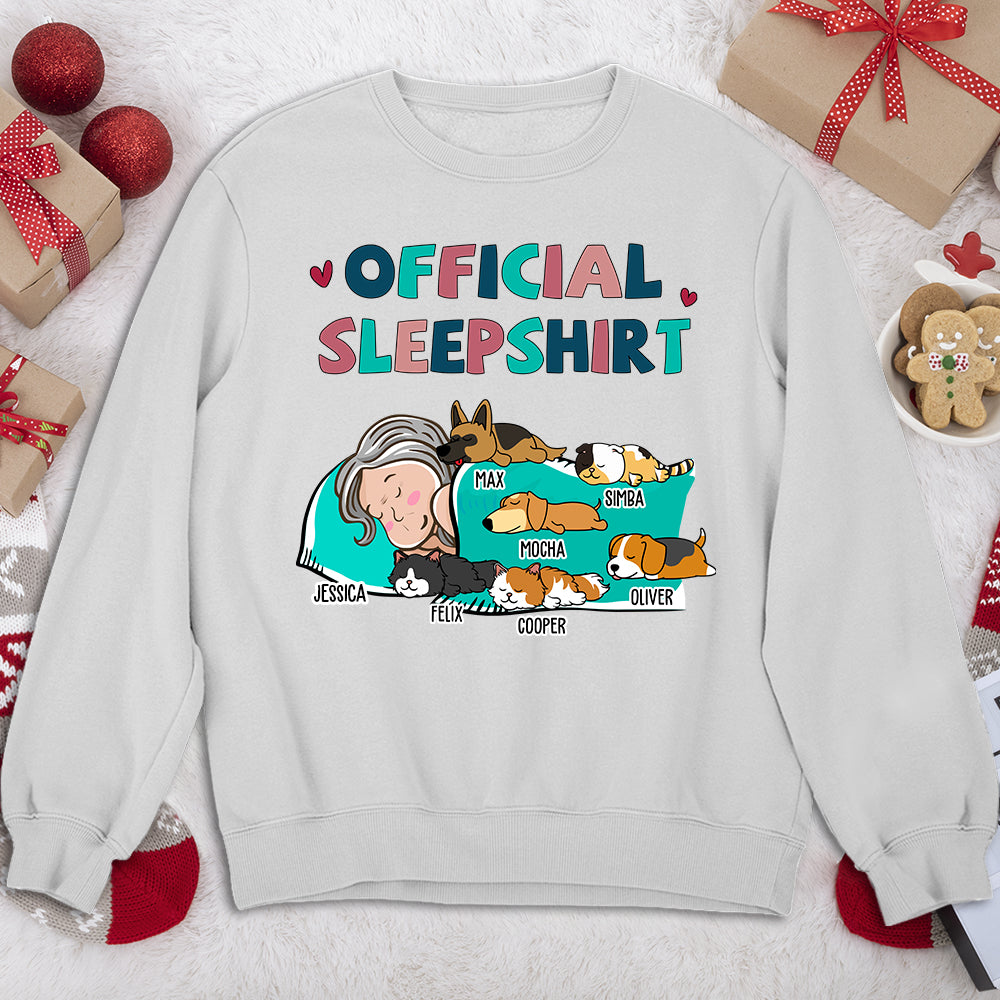 Sleeping Pet Sleepshirt - Personalized Custom Sweatshirt 