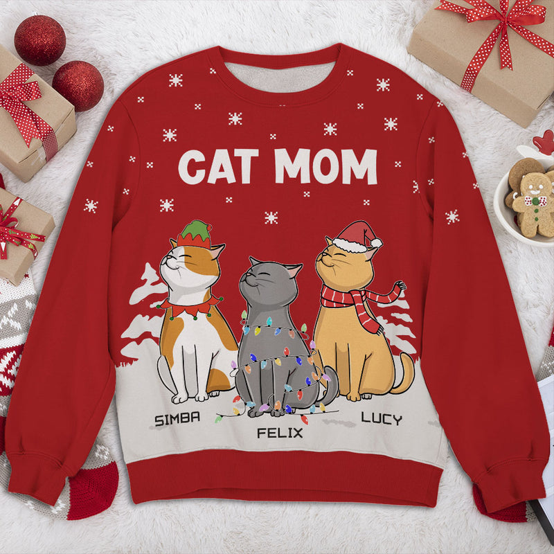 Cat And Snow - Personalized Custom All-Over-Print Sweatshirt