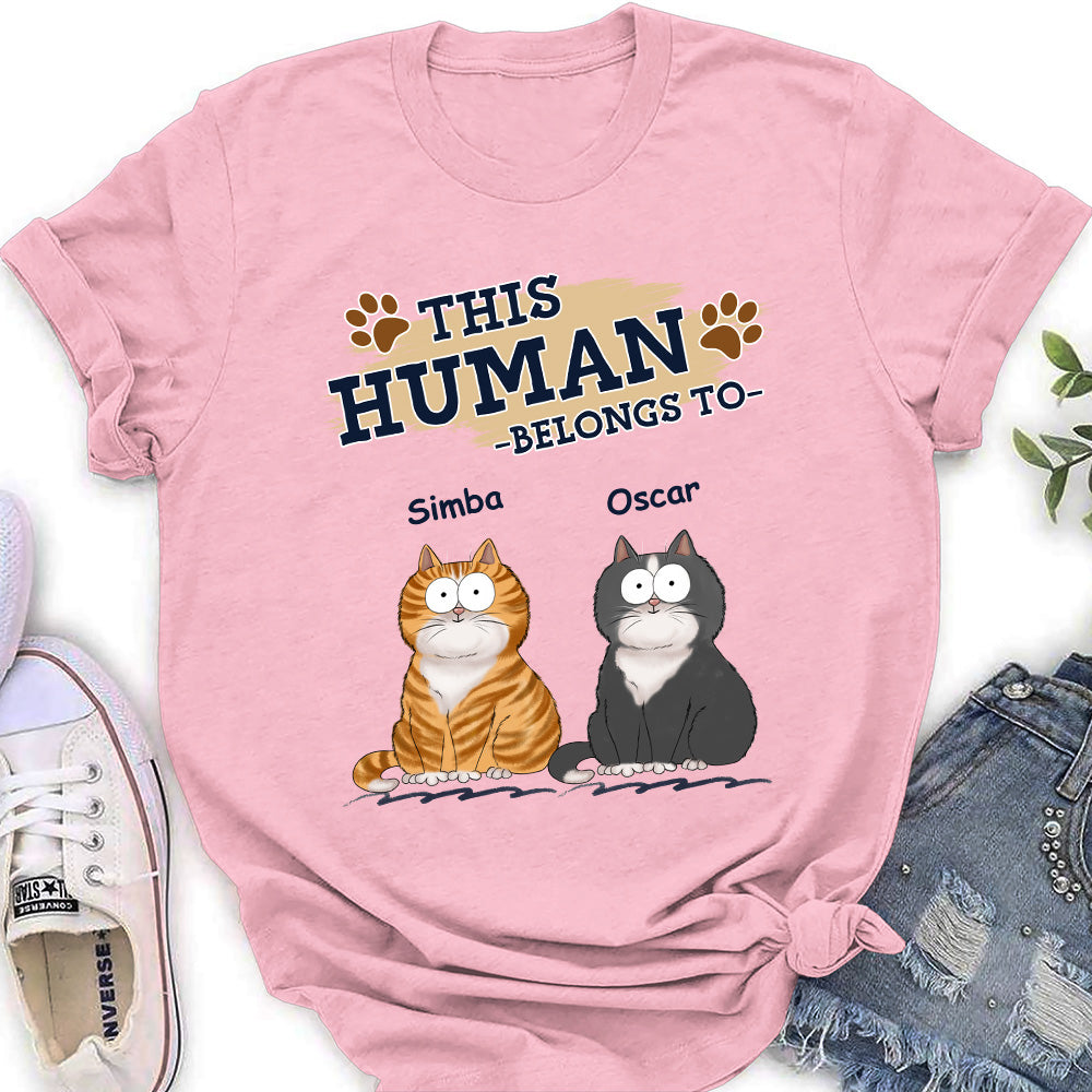 Belongs To My Cat - Personalized Custom Women's T-shirt