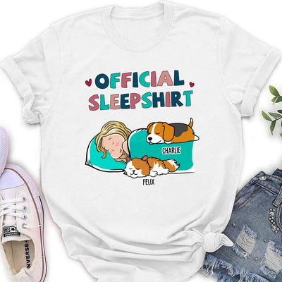 Sleeping Pet Sleepshirt - Personalized Custom Women's T-shirt