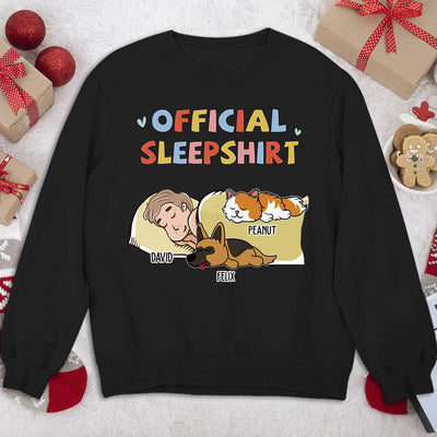 Sleeping Pet Sleepshirt Version 2 - Personalized Custom Sweatshirt