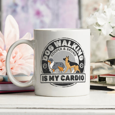 Cardio With Dog - Personalized Custom Coffee Mug