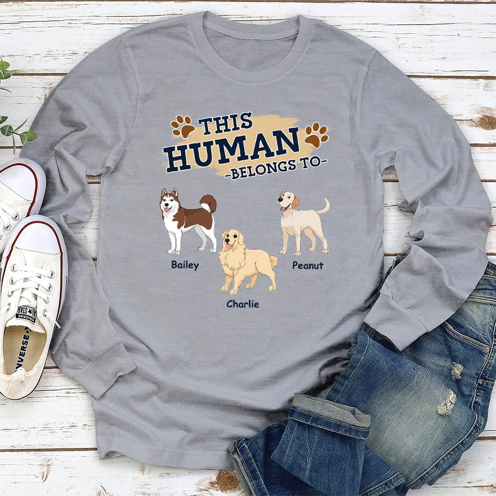 This Human Personalized Dog Pet Lover Custom Long Sleeve Shirt