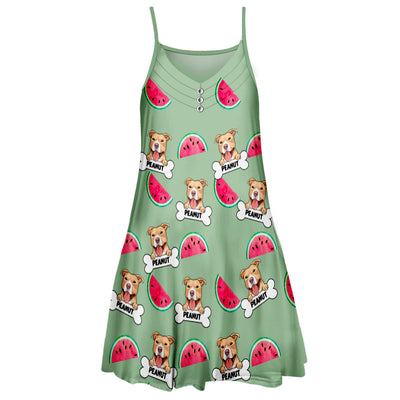Dog Watermelon - Personalized Custom Strap Dress