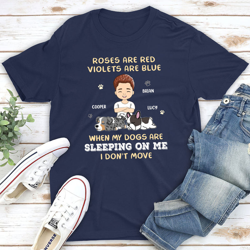 Sleeping On Me - Personalized Custom Unisex T-shirt