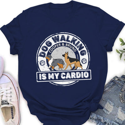 Cardio With Dog - Personalized Custom Women's T-shirt