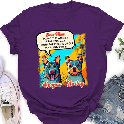 Pop Art The Best Mom - Personalized Custom Women's T-shirt