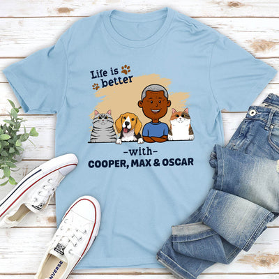 With Pet - Personalized Custom Unisex T-shirt