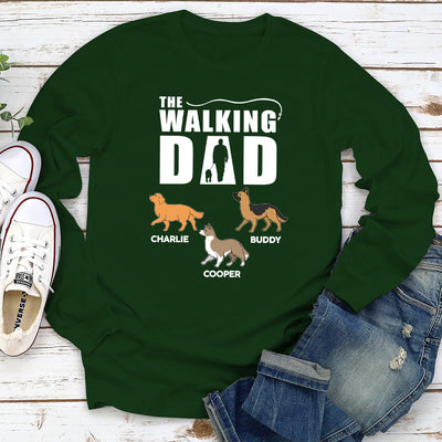 The Walking Dad - Personalized Custom Long Sleeve T-shirt